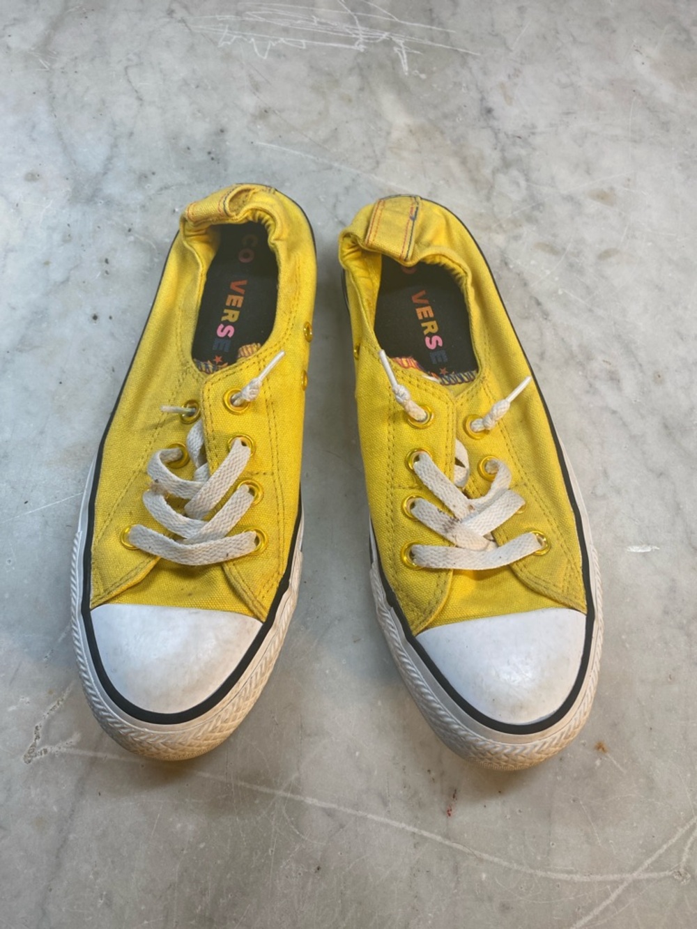 Unisex Converse Yellow Canvas Slip-On Sneakers